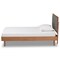 Baxton Studio Saul Mid-Century Dark Grey Fabric Upholstered and Walnut Brown Finished Wood Platform Bed-Twin 191-11526-11158-ZORO - alternate 2